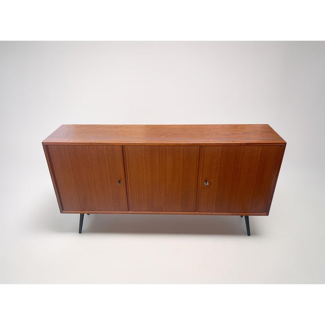 Wood Mid-Century Modern German Teak Sideboard, 1960s For Sale - Image 7 of 13