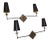 Superb pair of Swing arm sconces, wall lights from France. Wired for Europe and each Sconce takes 2 E 14 Light bulbs with...