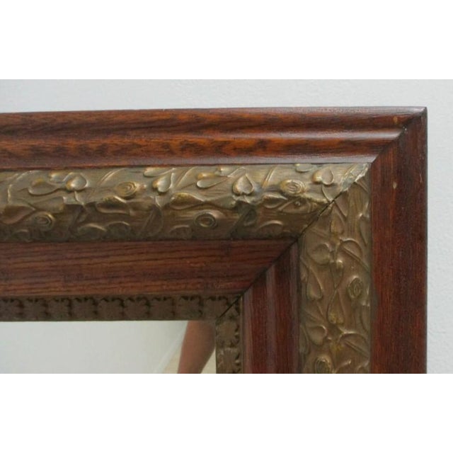 Antique Oak Gold Gilt Regency Carved Hanging Wall Mirror For Sale - Image 4 of 11