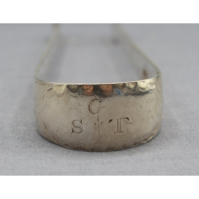 Early 19th Century 1802 London Sterling Silver Sugar Tongs by Samuel Hougham For Sale - Image 5 of 6