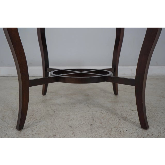 Pair Sherrill Modern Design Cherry Lamp Tables For Sale In Philadelphia - Image 6 of 13