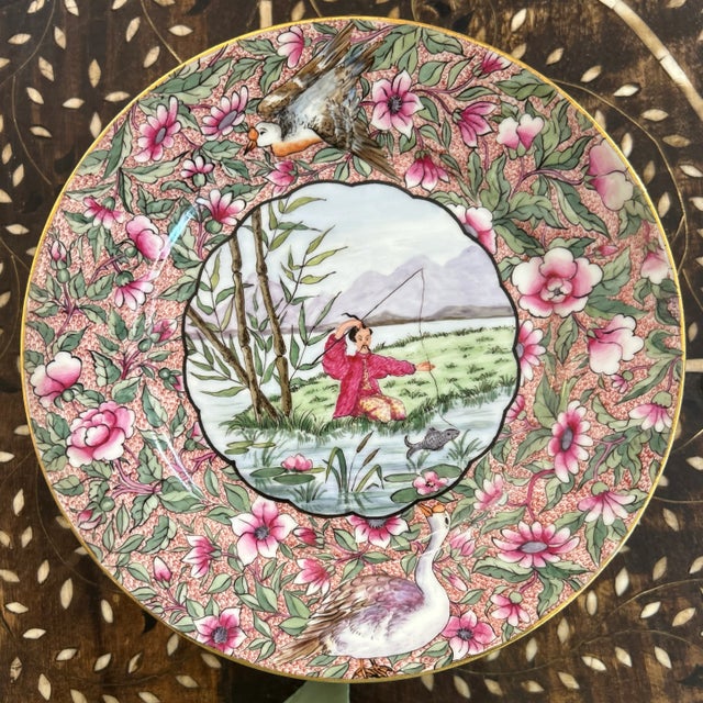 Chinoiserie John Pouyat Limoges France Chinoiserie Plates Set of 12 Signed For Sale - Image 3 of 10