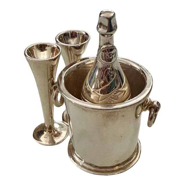 Tiffany & Co. Miniature Sterling Silver Champagne Service for Two For Sale