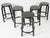Mid-Century Modern Alvar Aalto Artek Counter Stool 64 Black Birch Total of 5 For Sale - Image 3 of 6