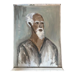 Elle Yount Original Fine Art Painting- "Man in Morocco" For Sale