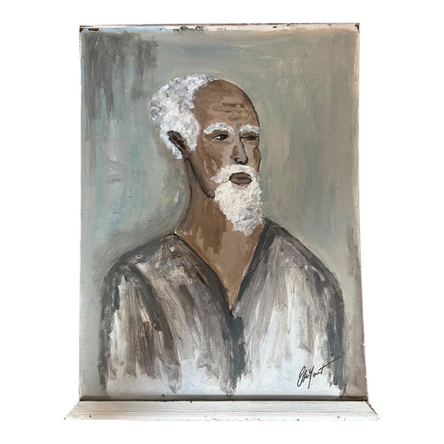 Elle Yount Original Fine Art Painting- "Man in Morocco" For Sale