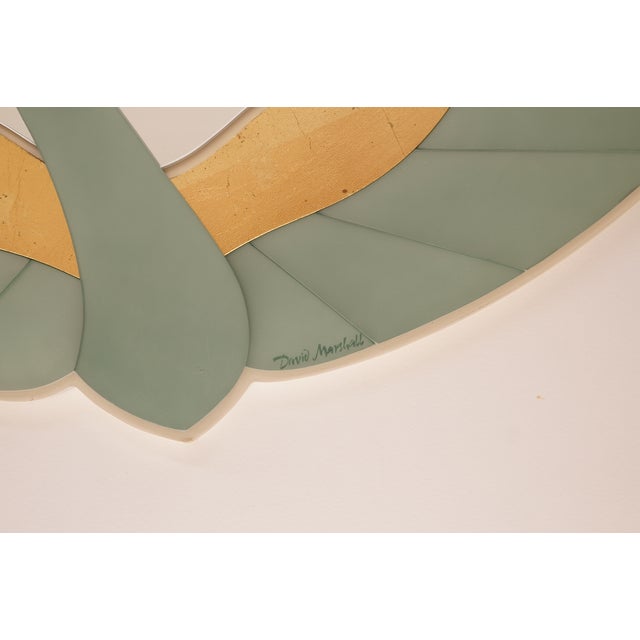 Mirror with Golden Crane Motifs by David Marshall, 1970s For Sale - Image 12 of 18