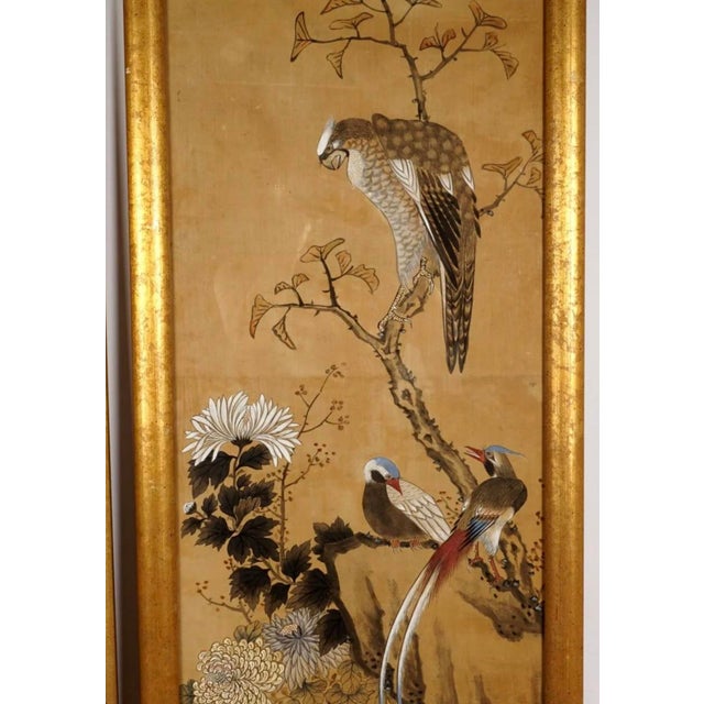 Chinese Watercolor on Silk Panels a Pair Chairish