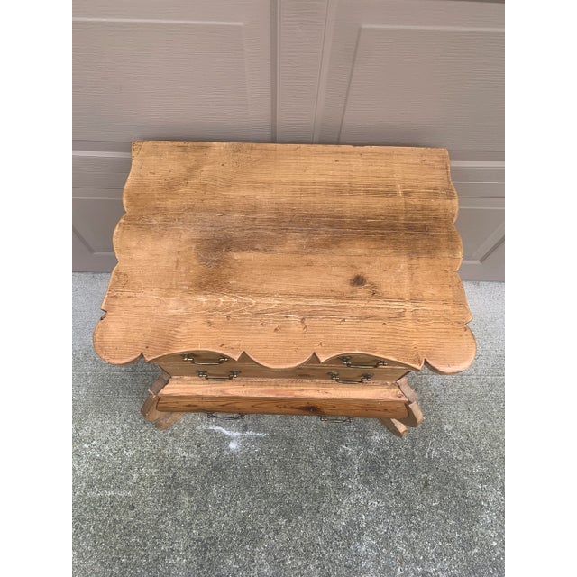 Antique Scandinavian Pine Bombay Chest With Sculptural Silhouette For Sale In South Bend - Image 6 of 14