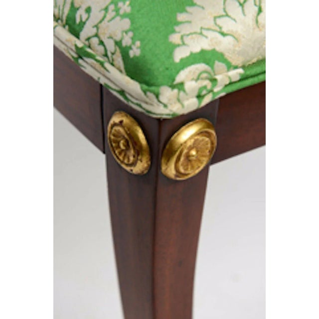 Regency Klismos Chairs, 19th C. Refined Highly Carved Gilt Details - Set of 4 For Sale In West Palm - Image 6 of 8