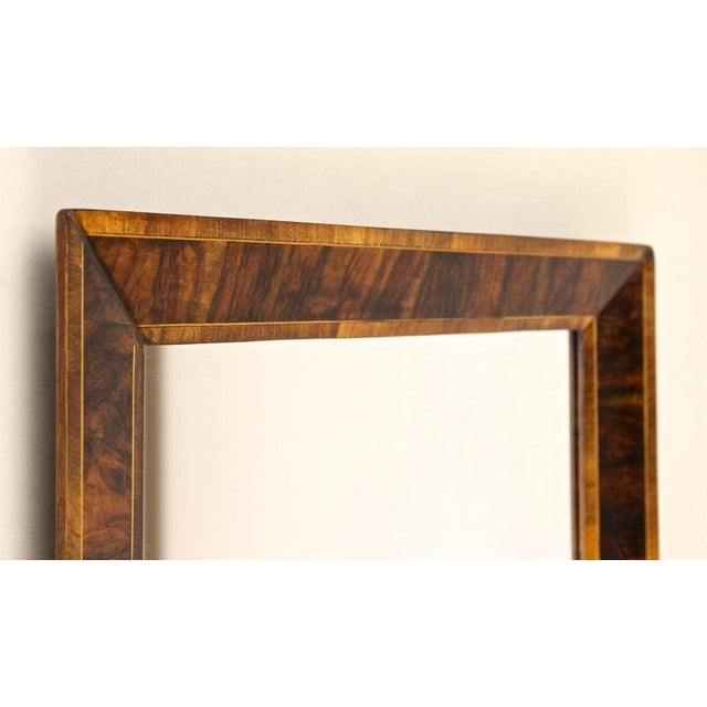 Antique Biedermeier Wall Mirror in Walnut Frame, 1830 For Sale - Image 4 of 16