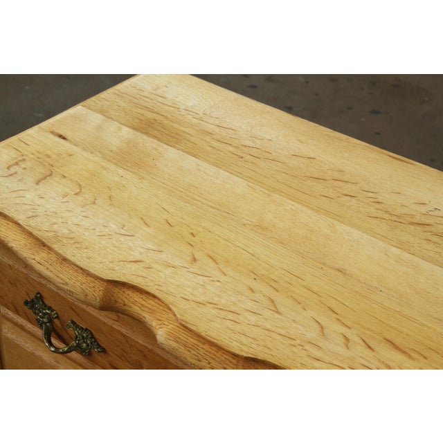 Vintage Danish Oak 3-Drawer Side Table in the style of Henning Kjærnulf, 1960s For Sale - Image 16 of 17