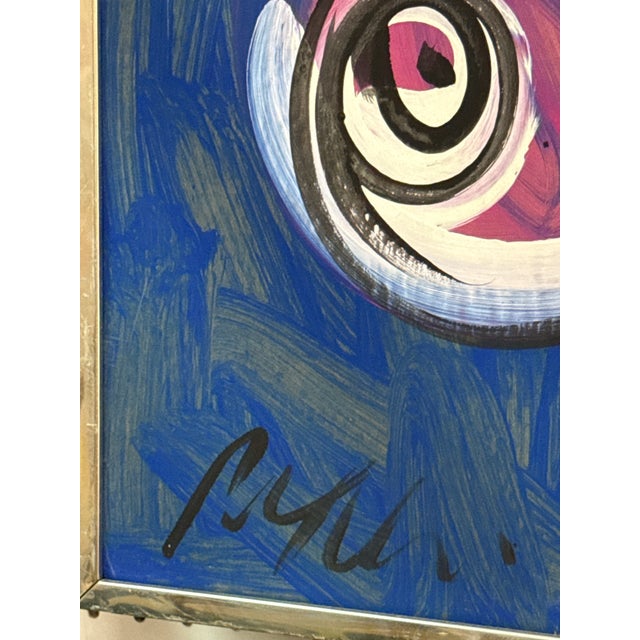 Peter Keil 1970s Peter Keil Colorful Abstract Female Painting For Sale - Image 4 of 5