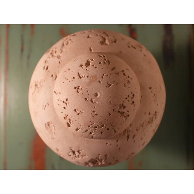 1980s Postmodern Jaru of California Faux Travertine Lidded Jar For Sale - Image 10 of 18