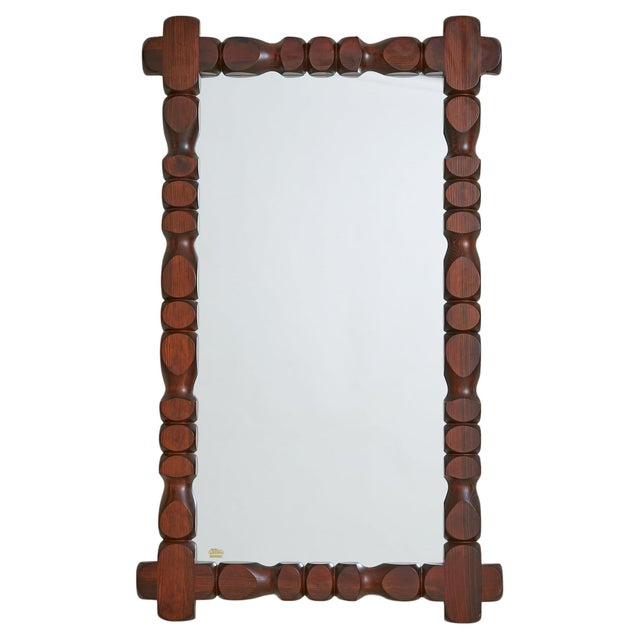 Swedish Pine Wall Mirror by Glas Mäster Markaryd No .02, 1970s For Sale - Image 16 of 18