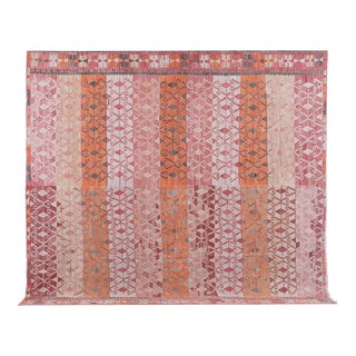 1960s Oversized Pastel Turkish Kilim Rug 10'6'' X 12'1'' For Sale