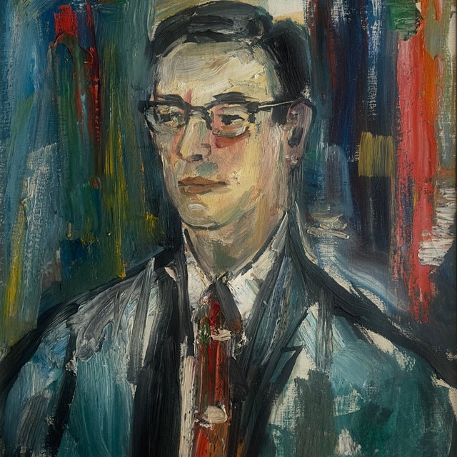 Capture a striking piece of mid-century art history with this exceptional original portrait by highly regarded Abstract...