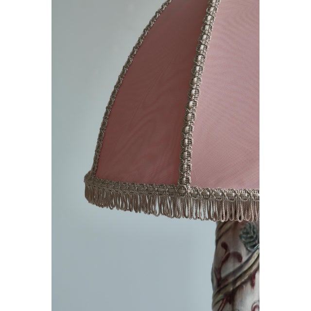 Textile Swedish Grace Porcelain Table Lamp with Foliage Decor by Louise Adelborg, 1920s For Sale - Image 7 of 18