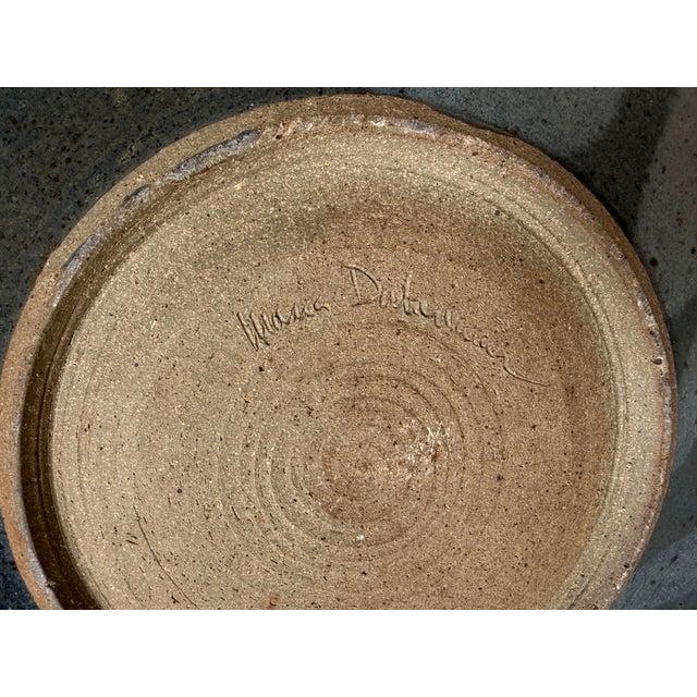 1980’s Mid-Century Modern Signed Studio Pottery Glazed Ceramic Charger Plate For Sale - Image 10 of 12