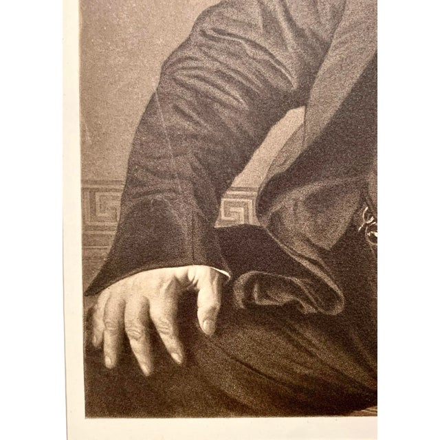 Antique Late 19th Century Etching, Portrait of Louis-François Bertin After Jean-Auguste-Dominique Ingres For Sale - Image 9 of 11