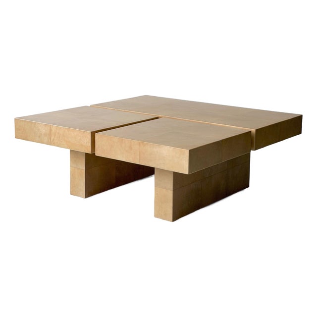 1970s Lacquered Goatskin Coffee Table Attributed to Aldo Tura For Sale