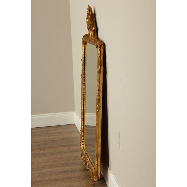 Vintage Italian Carved Giltwood Wall Mirror For Sale - Image 4 of 17