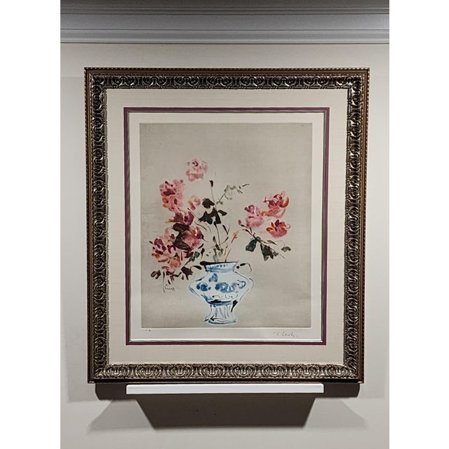 Mid-Century Modern 1970s Kaiko Moti "Floral Still Life" Original Aquatint Etching - Artist's Proof For Sale - Image 3 of 7