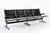 Metal Mid Century Eames for Herman Miller Black Tandem Sling Seating 1990s For Sale - Image 7 of 14
