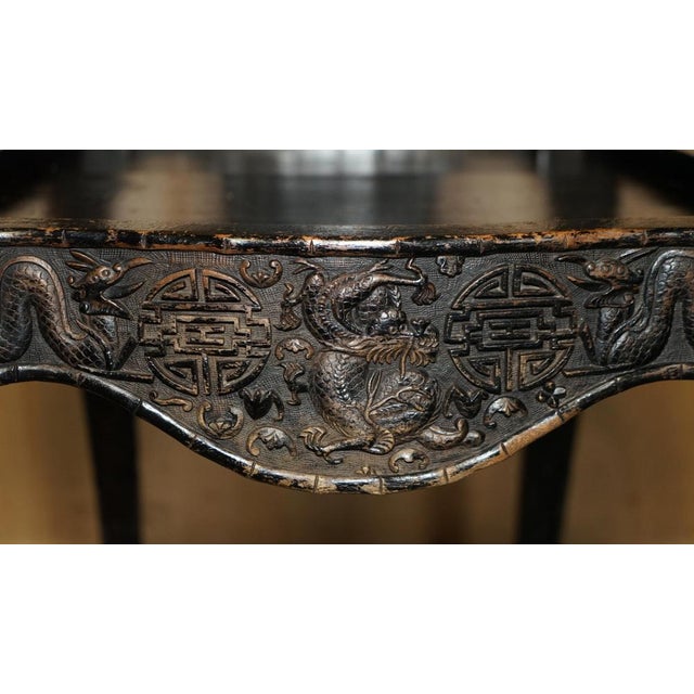 Antique Chinese Dragon Carver Armchair, 1880s For Sale - Image 17 of 18