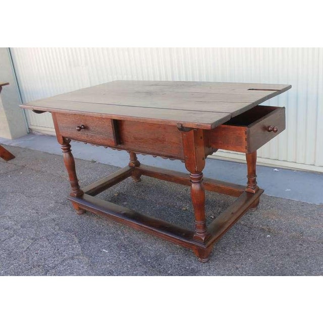 Wood 18th Century Pennsylvania Walnut Tavern Table For Sale - Image 7 of 9