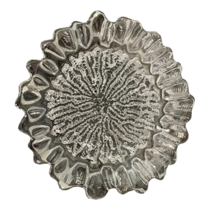 Willy Johansson Scandinavian Art Glass Hadeland Norway Nautilus Crystal Ashtray