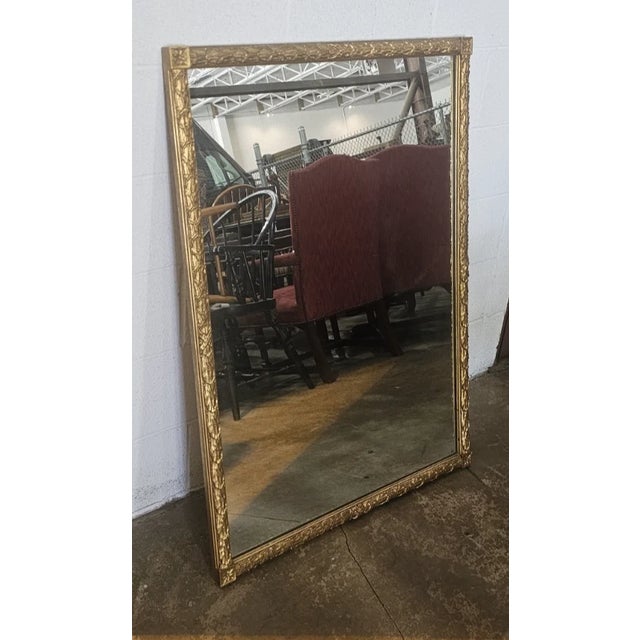 Traditional Late 20th Century Friedman Brothers Gold Gilt Carved Large Decorative Mirror, Made in New York For Sale - Image 3 of 7
