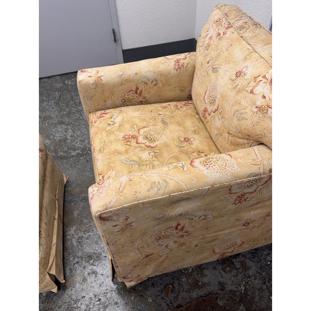 McCreary Modern for Macy’s Modern Concepts Floral Swivel Chair + Ottoman For Sale - Image 9 of 12