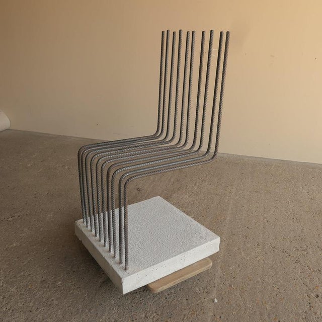 1980s Vintage Solid Chair by Heinz Landes, 1980s For Sale - Image 5 of 8