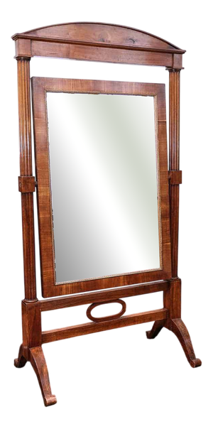 Vintage Wood Psyche Mirror
