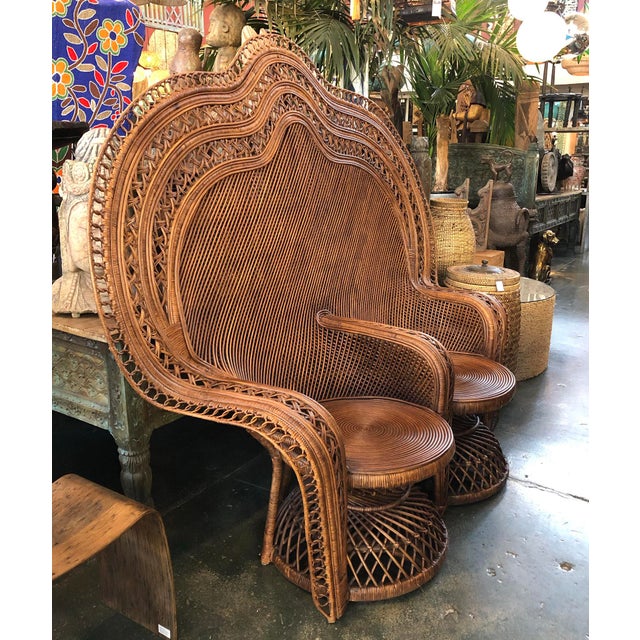 Double Peacock Chair Chairish