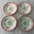 Early English Adams Calyxware Luncheon Plates With Flowers- Set of 4
