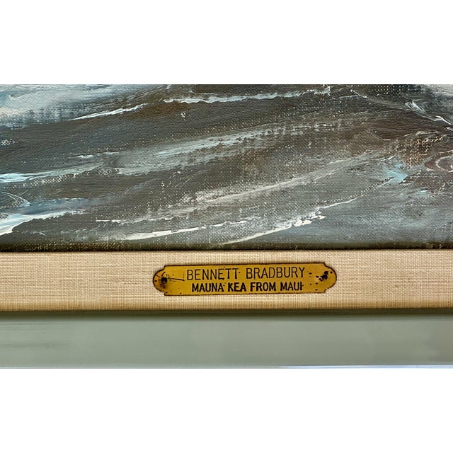 Bennett Bradbury (1914–1991) Mid-Century Oil Painting "Rough Sea From Maui" For Sale - Image 11 of 15