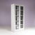 Vintage Industrial Bookcase in Gray Metal with Glass, 1960s For Sale - Image 4 of 6