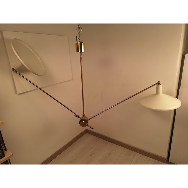 Snodone Chandelier with Double Cone White Handle from Fedele Papagni, 1990s For Sale - Image 9 of 9