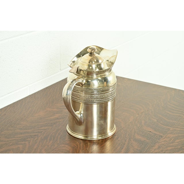 Tiffany Studios Antique Tiffany & Co. Victorian Silverplate Repoussé Pitcher For Sale - Image 4 of 12