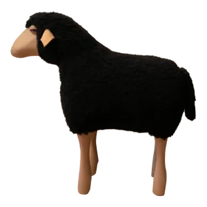 Lalanne Style Black Sheep Stool or Sculpture