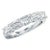Marise East West Emerald Cut Half Eternity Band - Size 7 For Sale