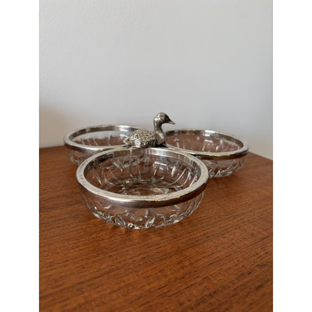 Vintage Glass and Stainless Steel Appetizer Platter, 1970s For Sale - Image 13 of 13
