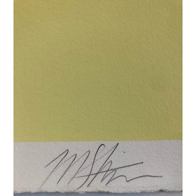 Michael Steiner, 1980s Abstract Expressionism Color Field Silkscreen Serigraph Print Pale Yellow, c.1980 For Sale In Miami - Image 6 of 8