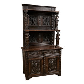 Renaissance Two-Part Buffet in Oak For Sale