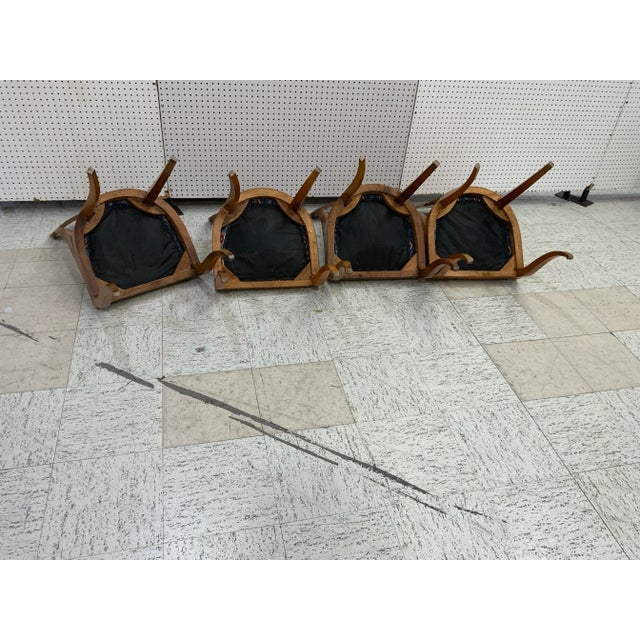 19th Century Napoleon LLL Walnut French Gondola Chais- Set of 4 For Sale - Image 11 of 11