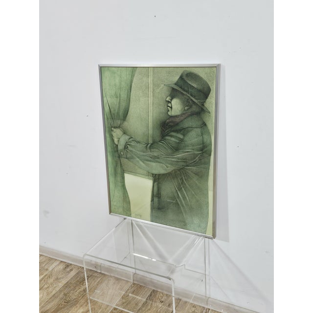 Bruno Bruni, Hinter dem Vorhang, 1979, Lithograph, Framed For Sale - Image 6 of 17