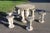 Early 20th Century Garden Table and Stools, Set of 7 For Sale - Image 6 of 11