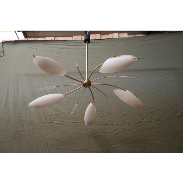 Chandelier in the style of Lunel, 1960s For Sale - Image 11 of 12